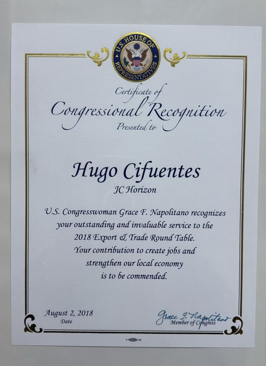 Congressional Certificate of Recognition